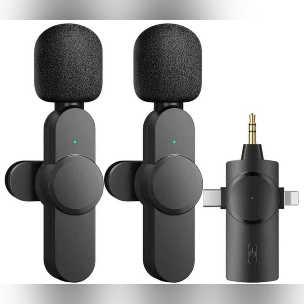 Dual Wireless Microphone for iPhone, Android, Camera